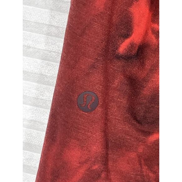 Lululemon Evolution Polo Shirt Mens Large Tidal Dye Grenadine Red Cassis - Picture 5 of 9